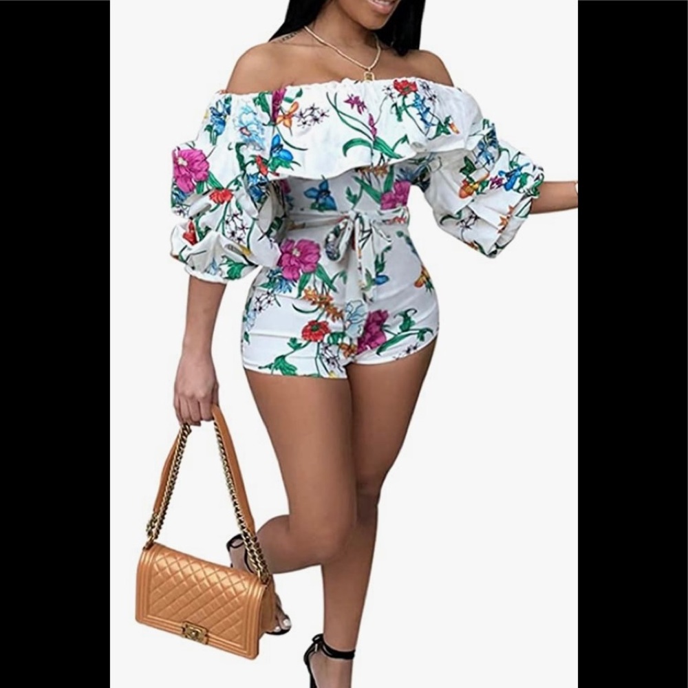 Floral short jumper